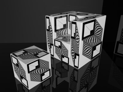 Op-Art Möbel Cubes